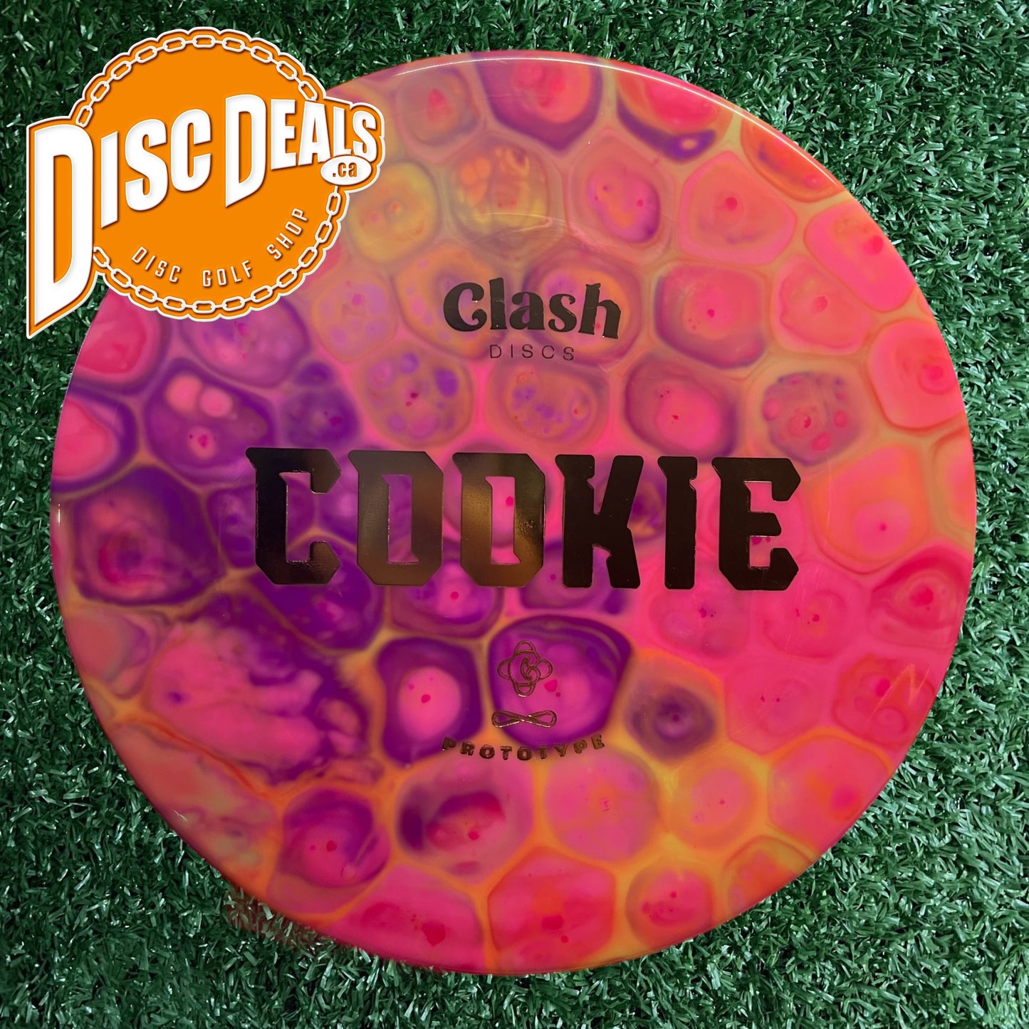 Custom Dyed Clash Discs Cookie Prototype by Strictly Dyes