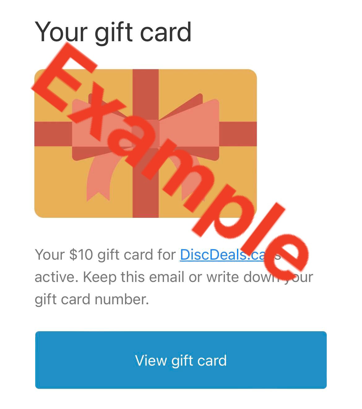 DiscDeals.ca E-Gift Card